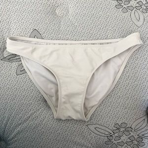 white bikini bottoms